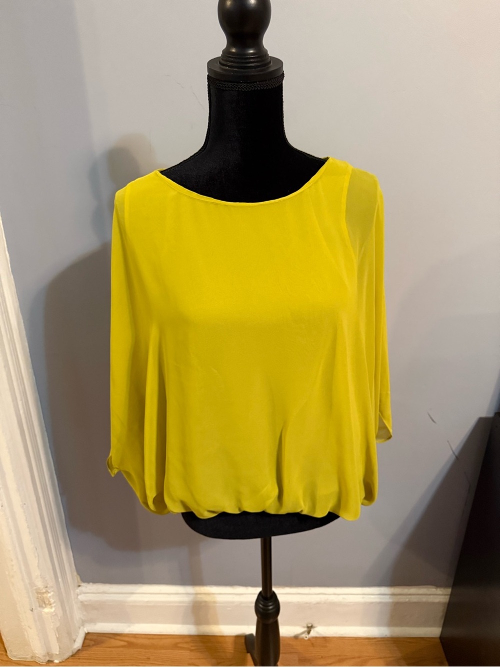Women's Yellow/mustard Blouson Top